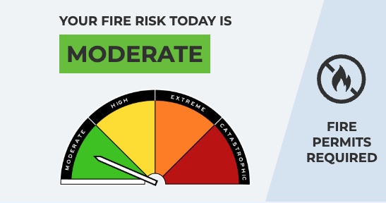 moderate fire danger rating